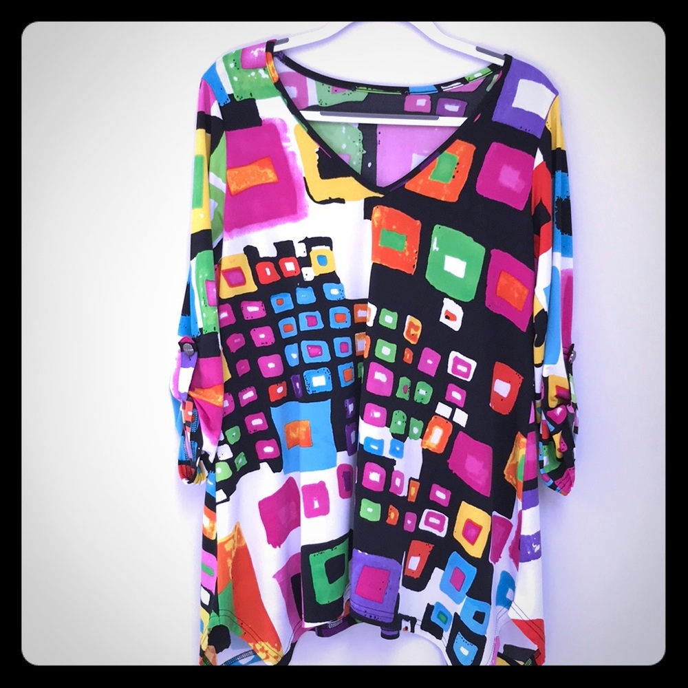 V-Neck Colorful Lior Top